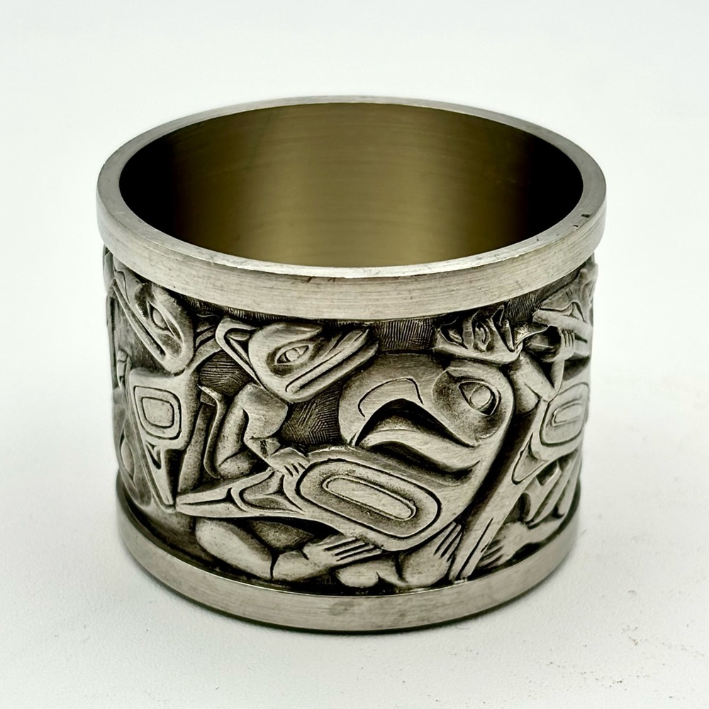 BOMA Fine Pewter Tribal Trinket Box / Container